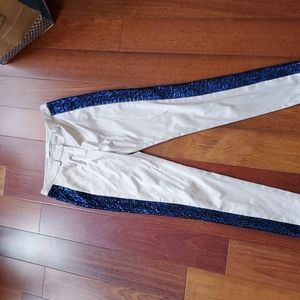 Malloy cream pants with lace detail